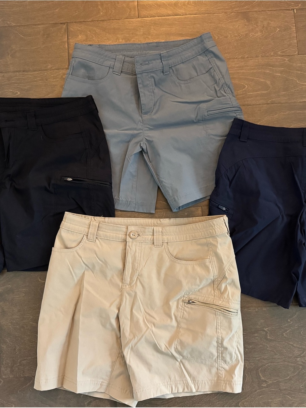 Eddie Bauer Women's Cargo Shorts Set — Beige, Blue/Gray, Navy, Black